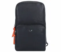 Novara Borsa a tracolla in pelle 20 cm nero