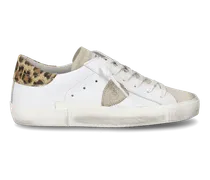 Sneaker basse Prsx donna - bianco e beige
