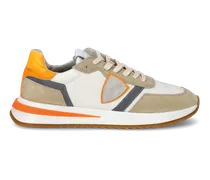 Sneakers Tropez 2.1 da Uomo Bianche e Arancioni in Tessuto Tecnico