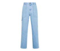 Pantaloni In Denim Charles da Uomo Azzurri in Denim