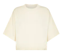 T-Shirt Cropped Marion da Donna Beige ecru in Jersey