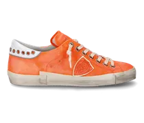 Sneakers Prsx da Uomo Arancioni in Pelle Scamosciata