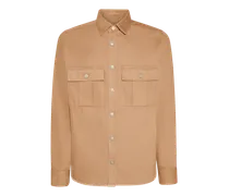 Camicia militare Dereck da Uomo Marrone in Cotone