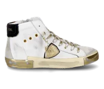 Sneaker high Paris donna - bianco e oro