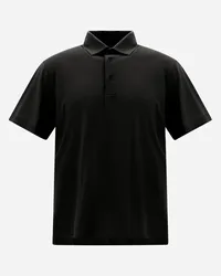 Herno Polo In Jersey Crepe Nero