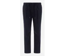 Pantaloni In Light Cotton Stretch - Uomo Pantaloni Blu Navy