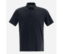 Polo In Jersey Crepe - Uomo T-shirt E Polo Blu Navy