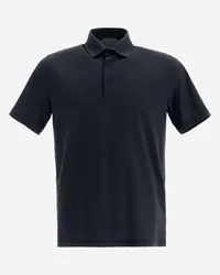 Herno Polo In Jersey Crepe Blu