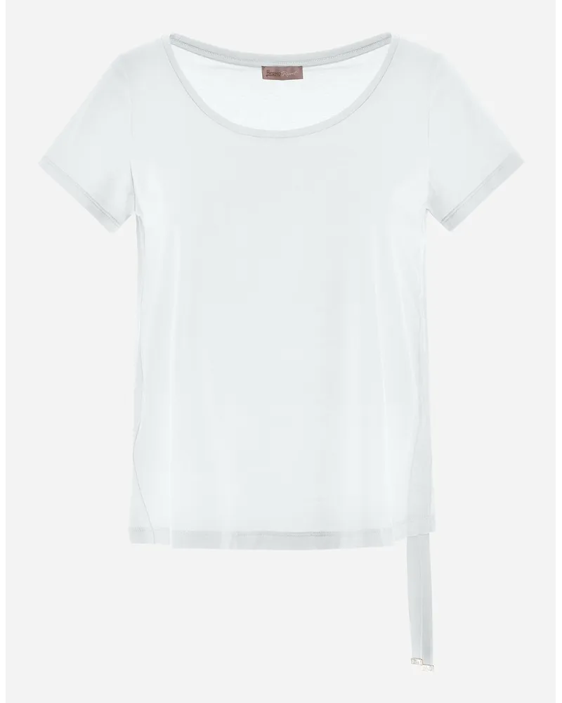Herno T-shirt Resort In Cool Cot Bianco