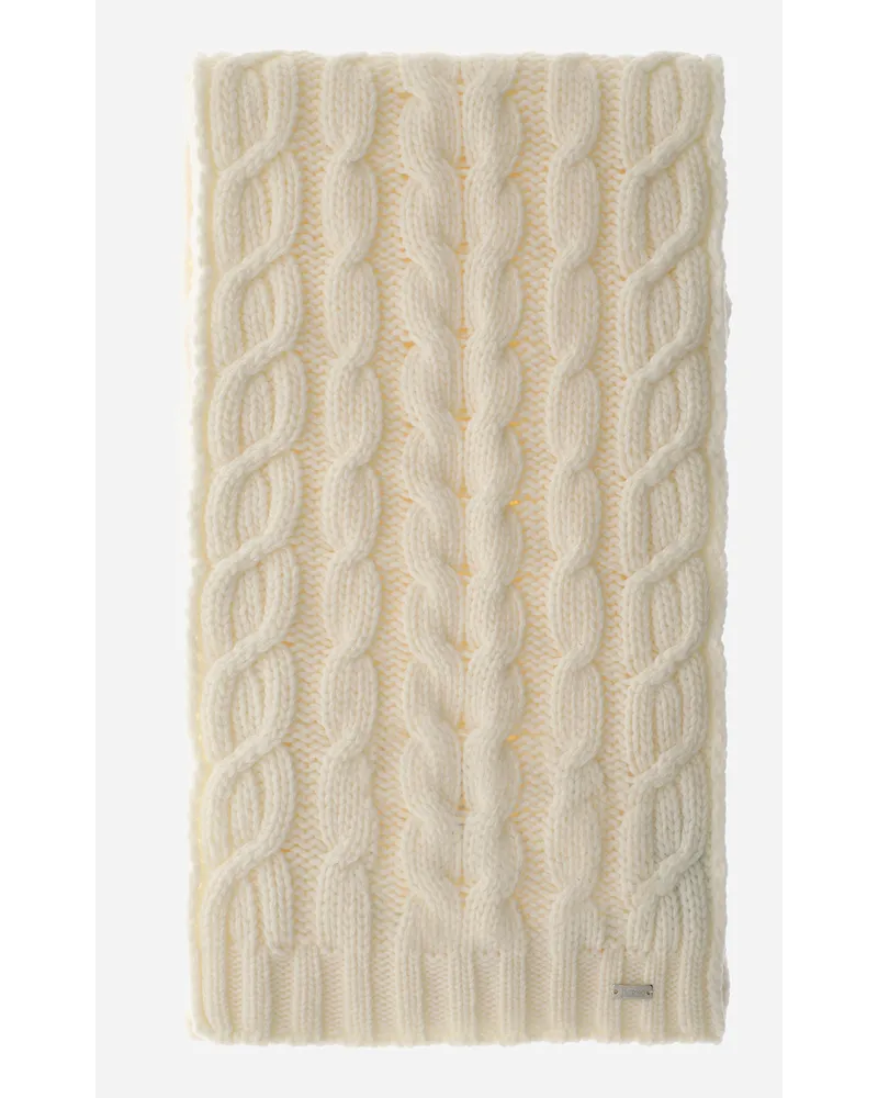 Herno Sciarpa Resort In Infinity Braid Bianco