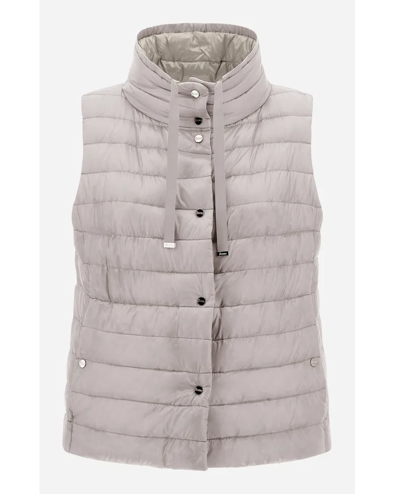 Herno Smanicato Reversibile In Nylon Ultralight Chantilly