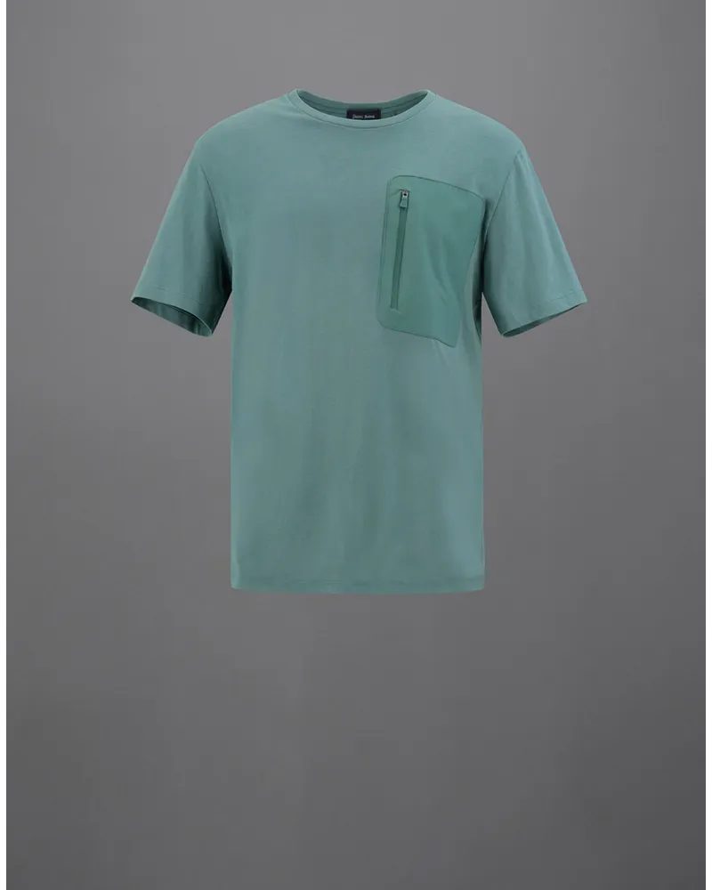 Herno T-shirt Laminar In Compact Jersey Foresta