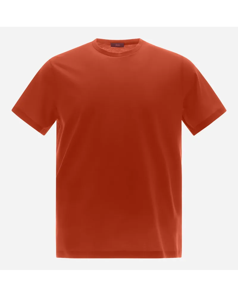 Herno T-shirt In Jersey Crepe Arancio