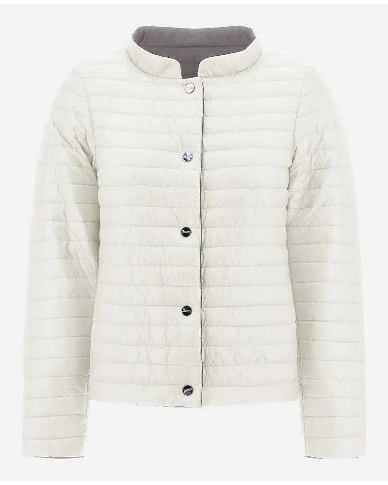 Herno Giacca In Ecoage Reversibile E Nylon Ultralight Bianco