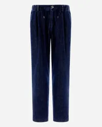 Herno Pantaloni In Jeans Effect Blu