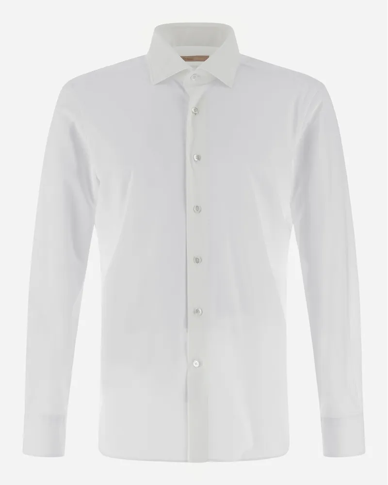 Herno Camicia Resort In Blanche Jersey Bianco
