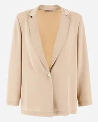 Herno Blazer Resort In Satin Effect Chantilly