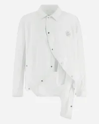 Herno Camicia Globe In Recycled Twill Bianco