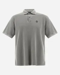 Herno Polo In Pigment Dye Pique Grigio