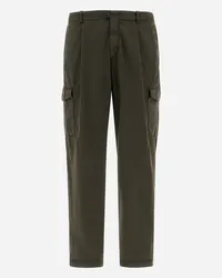 Herno Pantaloni In Dyed Cotton Stretch Militare