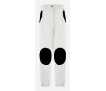 Pantaloni In Light Cotton Stretch E Nylon Ultralight - Donna Pantaloni Bianco/nero
