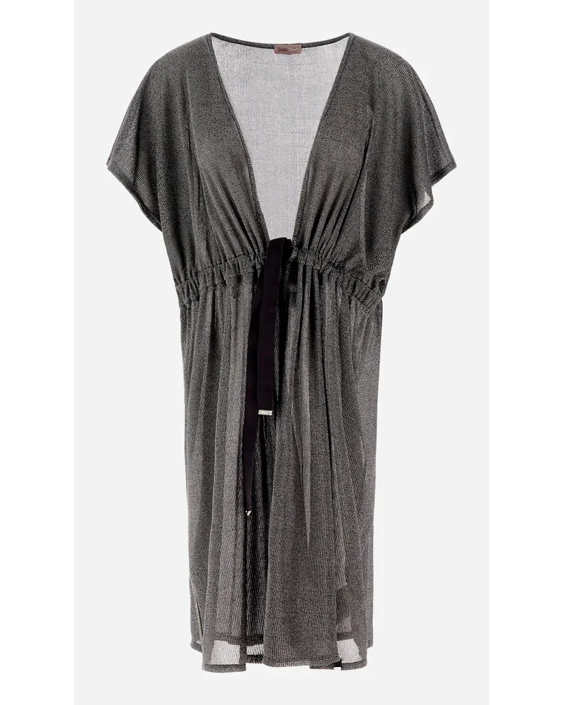Herno Cardigan Resort Shine Through Grigio