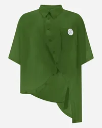 Herno Camicia Globe In Eco Cotton Feel Verde