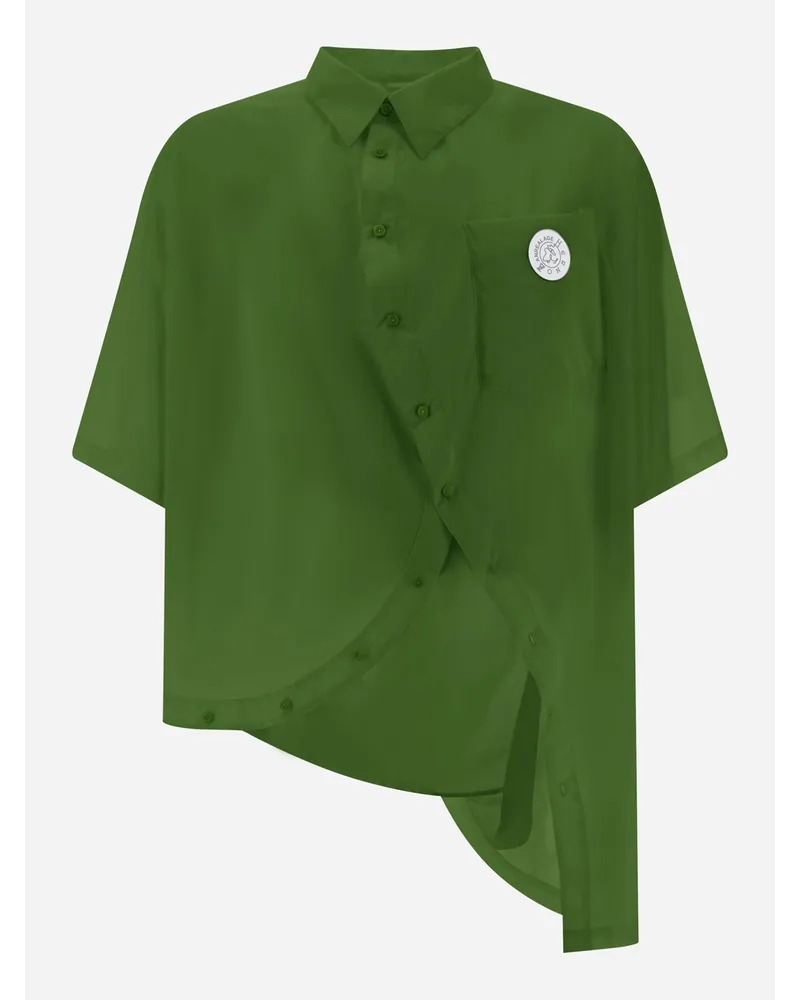 Herno Camicia Globe In Eco Cotton Feel Verde