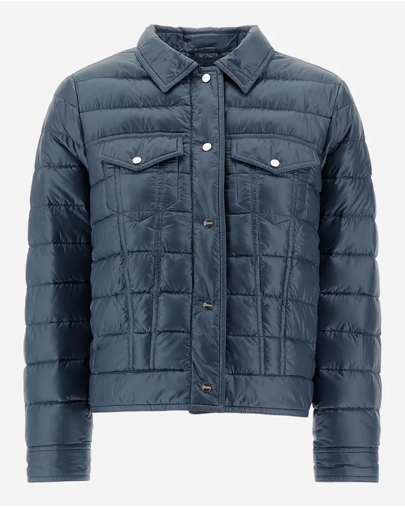 Herno Giacca Resort In Nylon Ultralight Azzurro