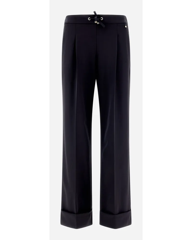 Herno Pantaloni Da Donna In Easy Suit Strech Nero