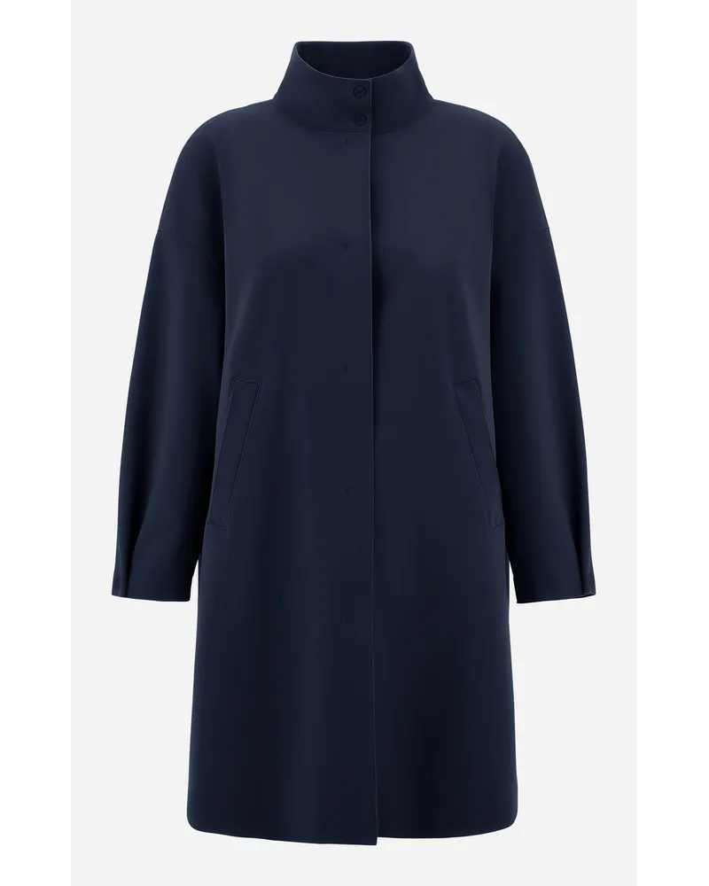 Herno Cappotto A Collo Alto In First-act Pef Blu