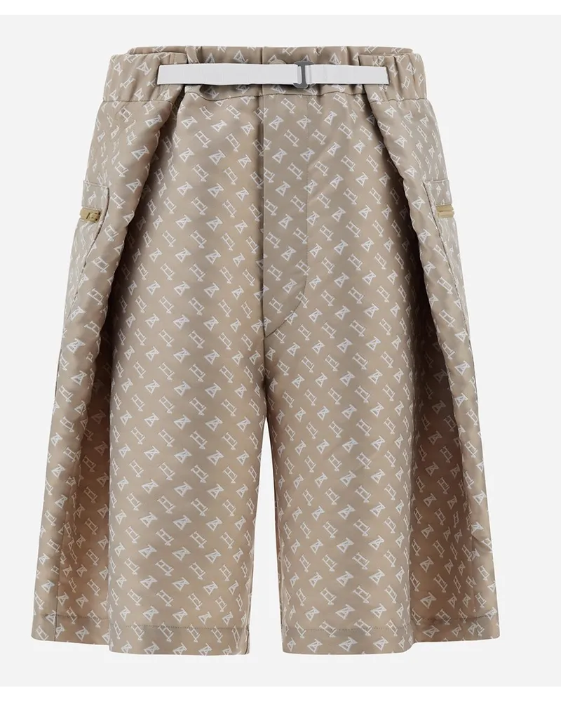 Herno Pantaloni Globe In Photocromatic Monogram Beige