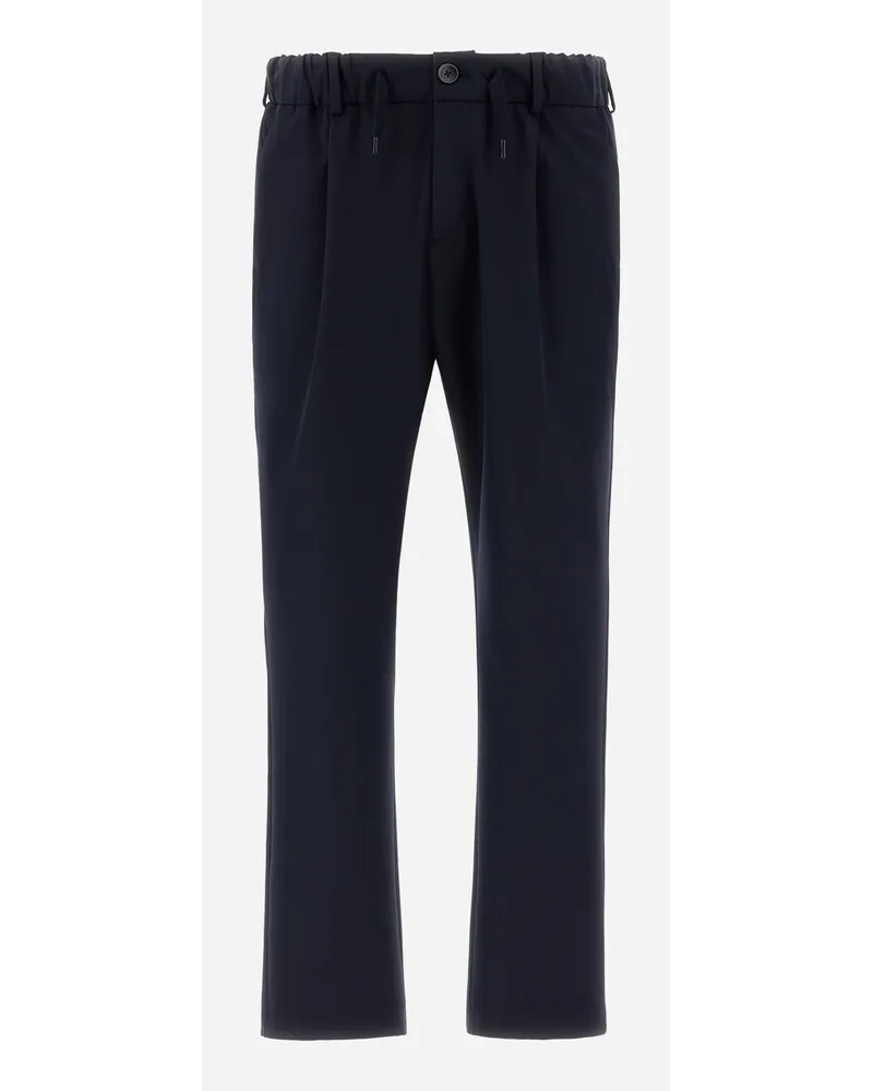 Herno Pantaloni In Easy Suit Strech Blu