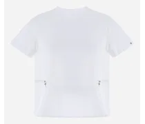 T-shirt In Chic Cotton Jersey E New Techno Taffetà - Donna T-shirt Bianco