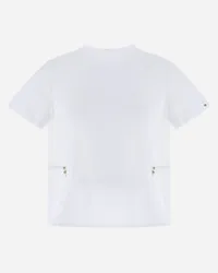 Herno T-shirt In Chic Cotton Jersey E New Techno Taffetà Bianco