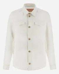 Herno Camicia Resort In New Lino Bianco