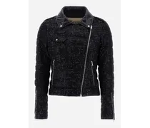 Bomber In Sequin Embroidery - Donna Bomber Nero