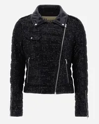 Herno Bomber In Sequin Embroidery Nero