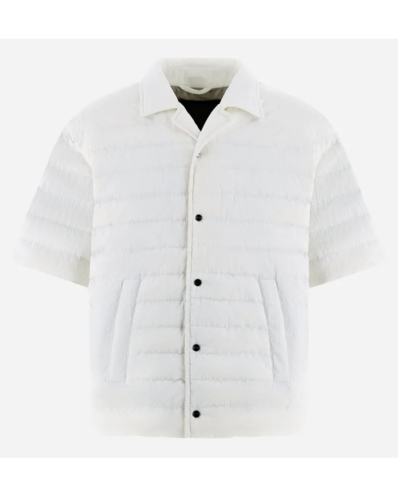 Herno Camicia Imbottita In 3d Ripstop Bianco