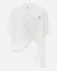 Herno Camicia Globe In Eco Cotton Feel Bianco