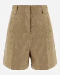 Herno Shorts In Delon Ricamato Sabbia