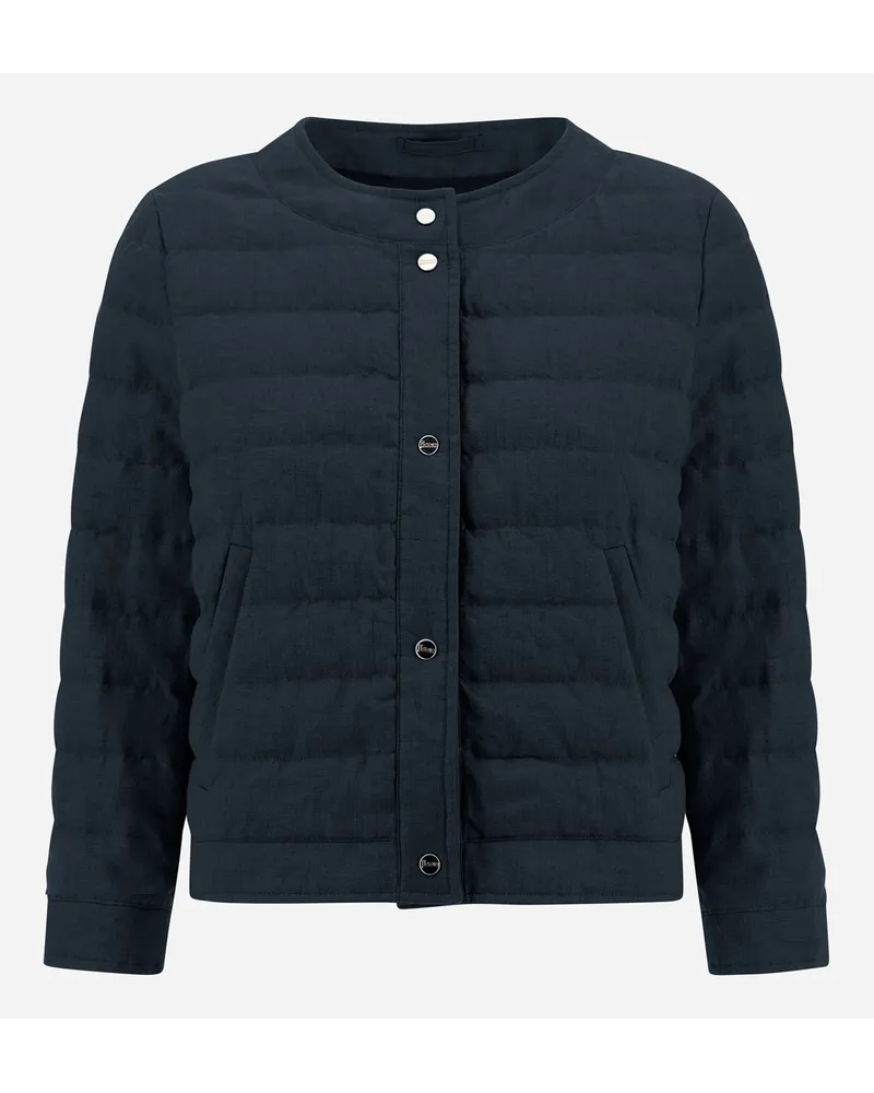Herno Giacca In New Lino Blu