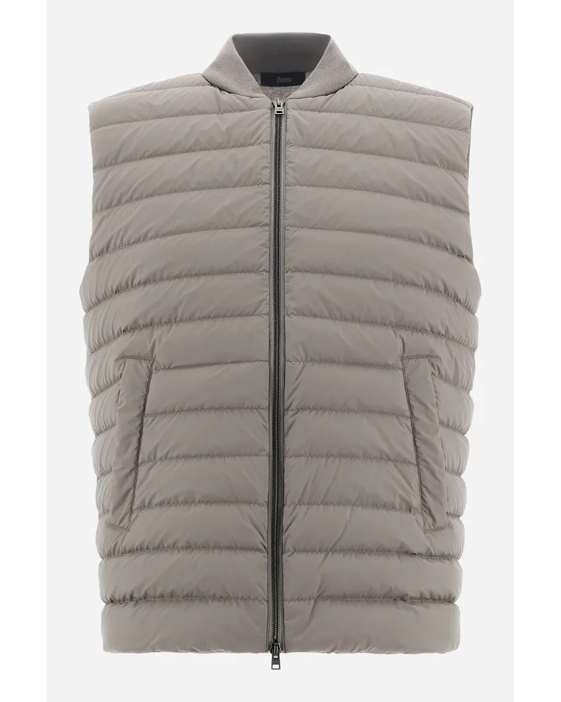 Herno Smanicato In Wool Silk Ed Ecoage Tortora