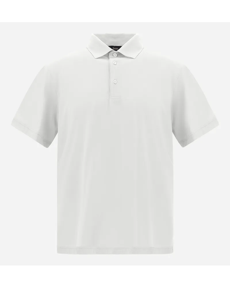 Herno Polo In Jersey Crepe Ghiaccio