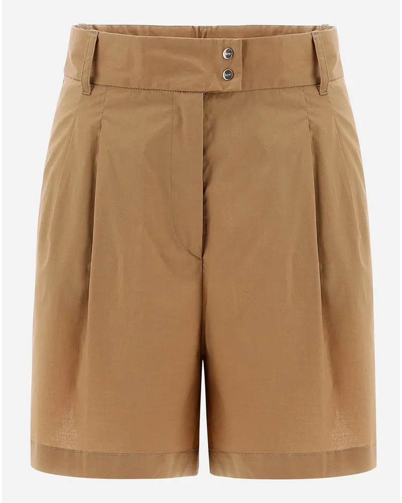 Herno Shorts In Light Cotton Stretch Sabbia