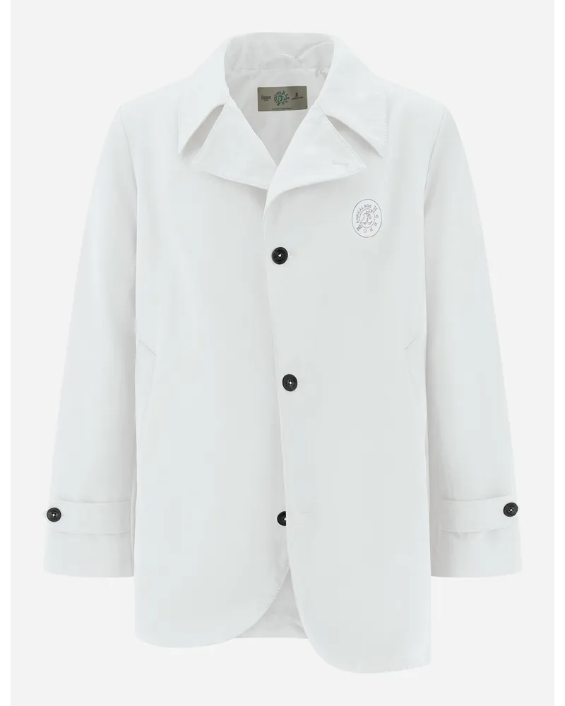Herno Blazer Globe In Recycled Nylon Twill Bianco