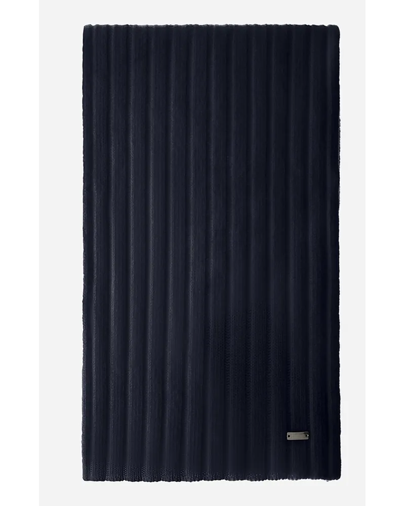 Herno Sciarpa Resort In Infinity Wool Rib Blu