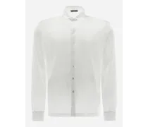 Camicia In Jersey Crepe - Uomo Camicie Bianco