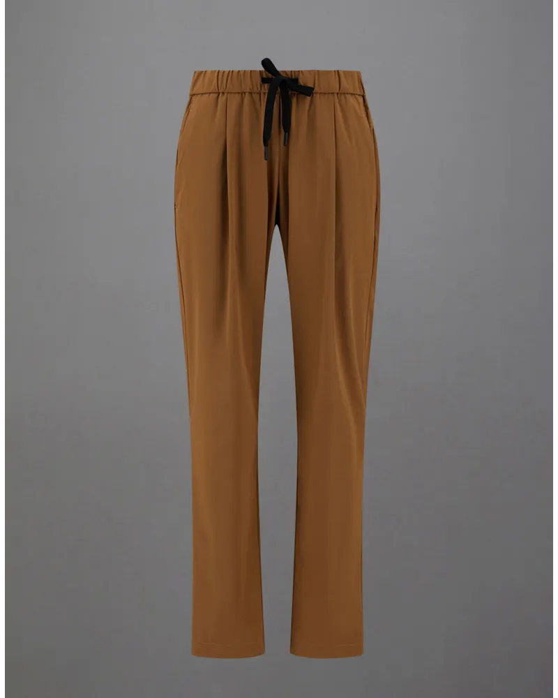 Herno Pantaloni Laminar In Nylon Maestro Tabacco