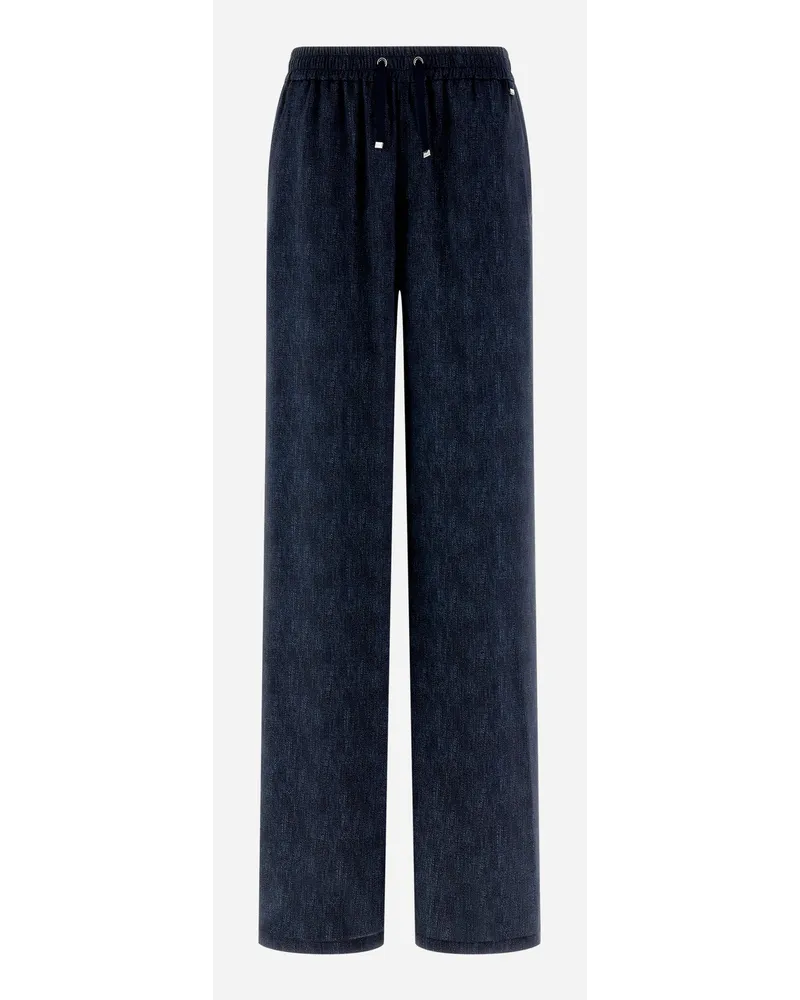 Herno Pantaloni Resort In Denim Print Denim